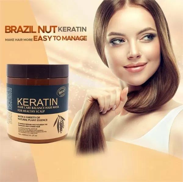 Keratin Hair Mask Strengthen and Revitalize for Silky Smoothness
