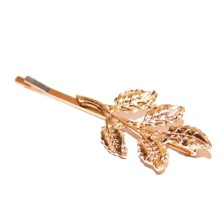 Western and Korean Style Metal Decorated 5 Leaf Hair Pins