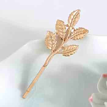 Western and Korean Style Metal Decorated 5 Leaf Hair Pins