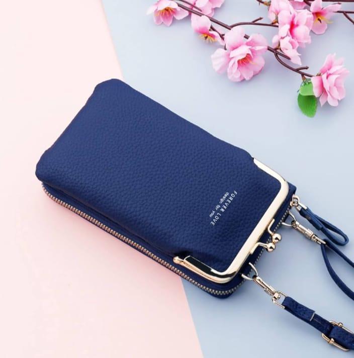 Stylish Top Trend Cross body Mobile Pouch Bags For Girls , Balloon Nylon Mobile Phone Crossbody Bags for Women Fashion Women Shoulder Bag Cell Phone Pouch With Headphone Plug 3 Layer Wallet AZ Mart