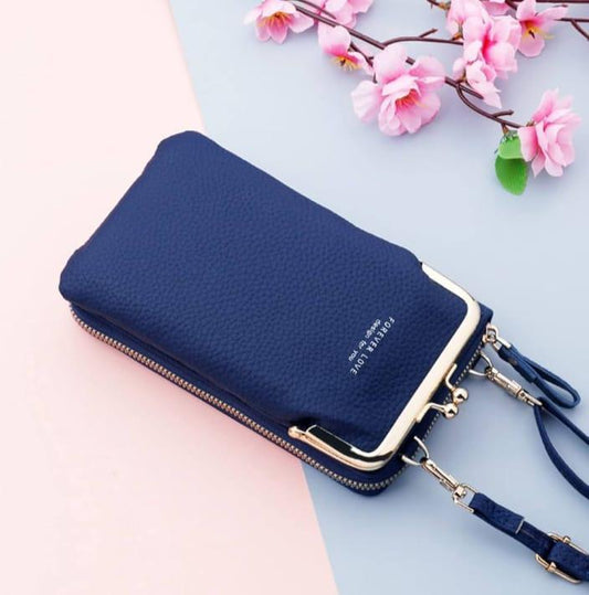 Stylish Top Trend Cross body Mobile Pouch Bags For Girls , Balloon Nylon Mobile Phone Crossbody Bags for Women Fashion Women Shoulder Bag Cell Phone Pouch With Headphone Plug 3 Layer Wallet AZ Mart