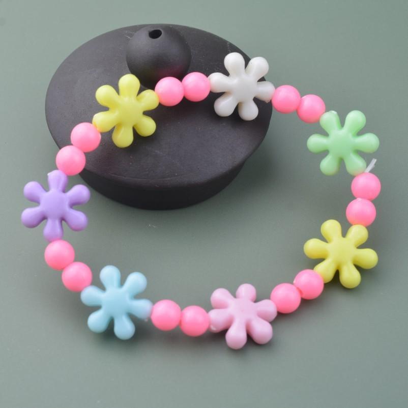 Children Bracelet Acrylic Cartoon Decorations Cute Jewelry Die Beaded Gift Box 12 Pcs