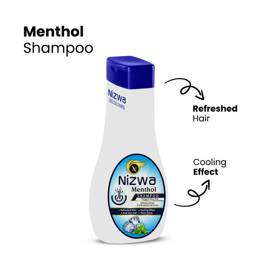 Pack Of 3:Nizwa menthol shampoo,Face Wash,24k Gold Face Wash Sachet