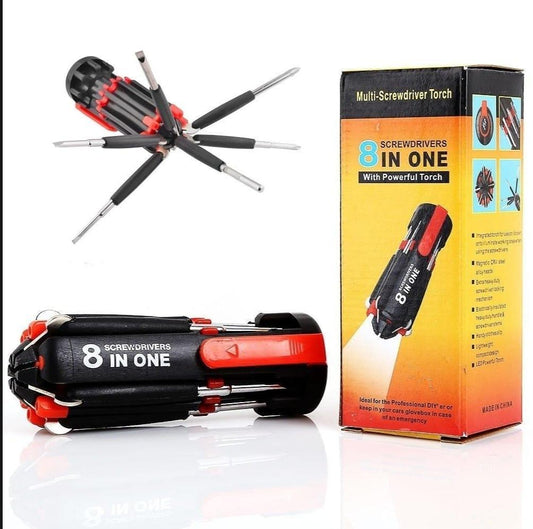 8 in 1 Screwdrivers With Torch - AZ Mart