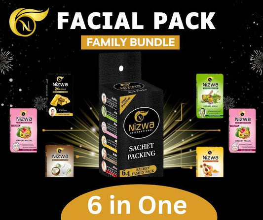 Nizwa 6 in 1 Sachet Family Pack Complete Facial Kit