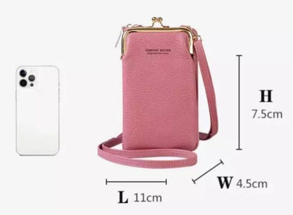 Stylish Top Trend Cross body Mobile Pouch Bags For Girls , Balloon Nylon Mobile Phone Crossbody Bags for Women Fashion Women Shoulder Bag Cell Phone Pouch With Headphone Plug 3 Layer Wallet AZ Mart
