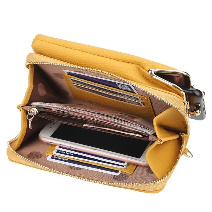 Stylish Top Trend Cross body Mobile Pouch Bags For Girls , Balloon Nylon Mobile Phone Crossbody Bags for Women Fashion Women Shoulder Bag Cell Phone Pouch With Headphone Plug 3 Layer Wallet AZ Mart
