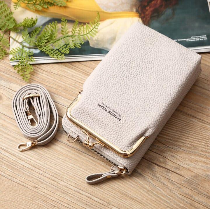 Stylish Top Trend Cross body Mobile Pouch Bags For Girls , Balloon Nylon Mobile Phone Crossbody Bags for Women Fashion Women Shoulder Bag Cell Phone Pouch With Headphone Plug 3 Layer Wallet AZ Mart