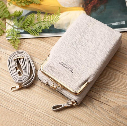 Stylish Top Trend Cross body Mobile Pouch Bags For Girls , Balloon Nylon Mobile Phone Crossbody Bags for Women Fashion Women Shoulder Bag Cell Phone Pouch With Headphone Plug 3 Layer Wallet AZ Mart