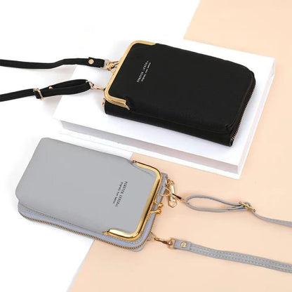 Stylish Top Trend Cross body Mobile Pouch Bags For Girls , Balloon Nylon Mobile Phone Crossbody Bags for Women Fashion Women Shoulder Bag Cell Phone Pouch With Headphone Plug 3 Layer Wallet AZ Mart