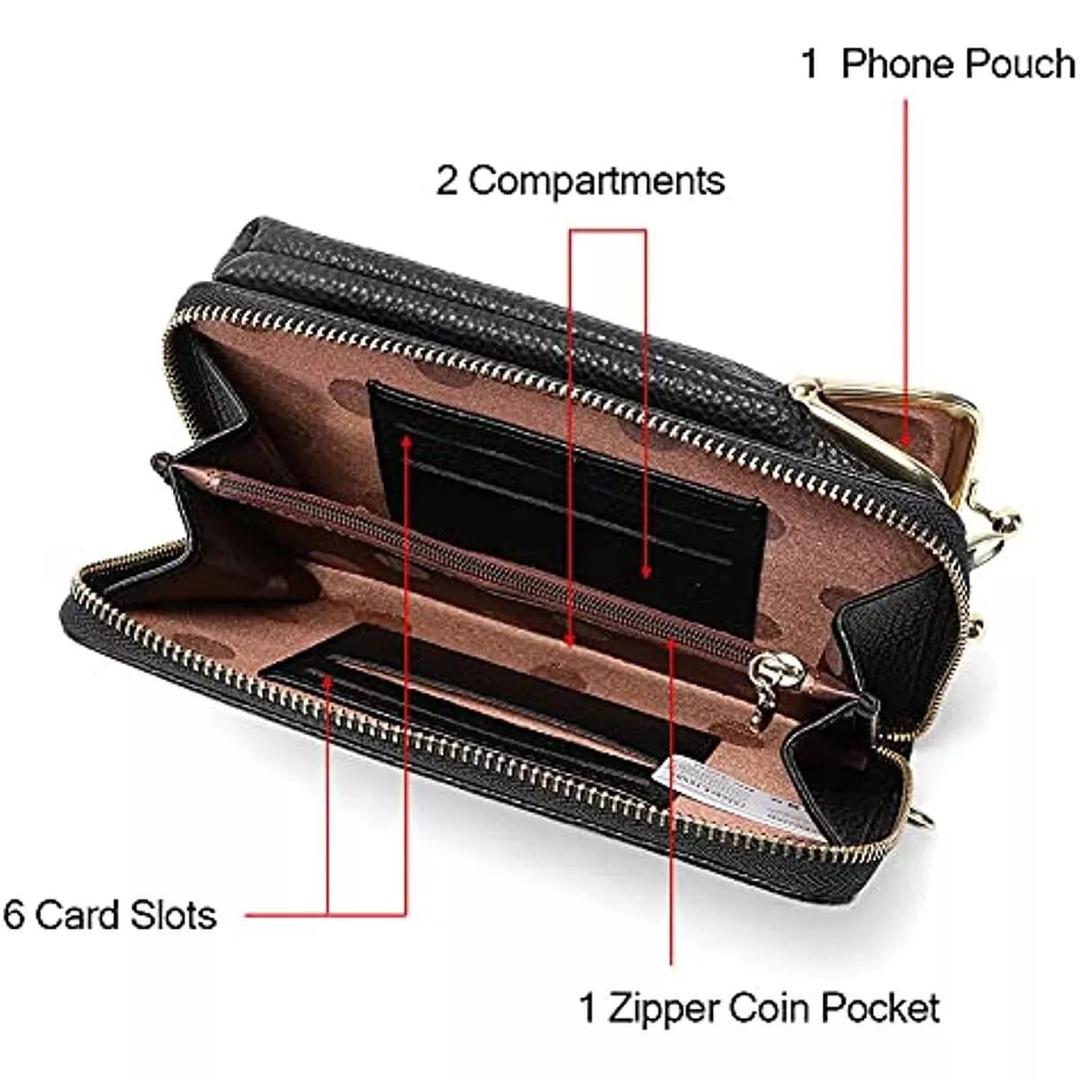Stylish Top Trend Cross body Mobile Pouch Bags For Girls , Balloon Nylon Mobile Phone Crossbody Bags for Women Fashion Women Shoulder Bag Cell Phone Pouch With Headphone Plug 3 Layer Wallet AZ Mart
