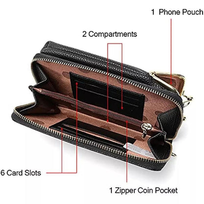 Stylish Top Trend Cross body Mobile Pouch Bags For Girls , Balloon Nylon Mobile Phone Crossbody Bags for Women Fashion Women Shoulder Bag Cell Phone Pouch With Headphone Plug 3 Layer Wallet AZ Mart