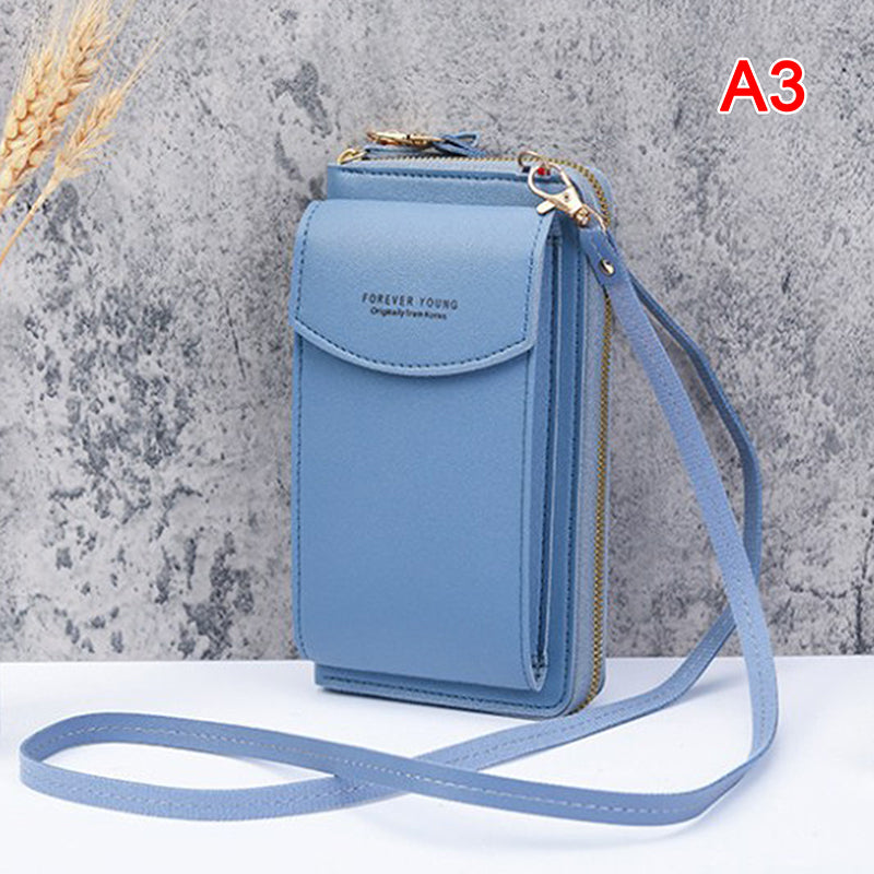 Stylish Top Trend Cross body Mobile Pouch Bags For Girls , Balloon Nylon Mobile Phone Crossbody Bags for Women Fashion Women Shoulder Bag Cell Phone Pouch With Headphone Plug 3 Layer Wallet AZ Mart