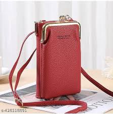 Stylish Top Trend Cross body Mobile Pouch Bags For Girls , Balloon Nylon Mobile Phone Crossbody Bags for Women Fashion Women Shoulder Bag Cell Phone Pouch With Headphone Plug 3 Layer Wallet AZ Mart