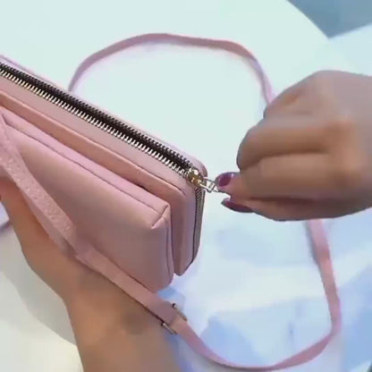 Stylish leather  Top Trend Cross body Mobile Pouch Bags For Girls